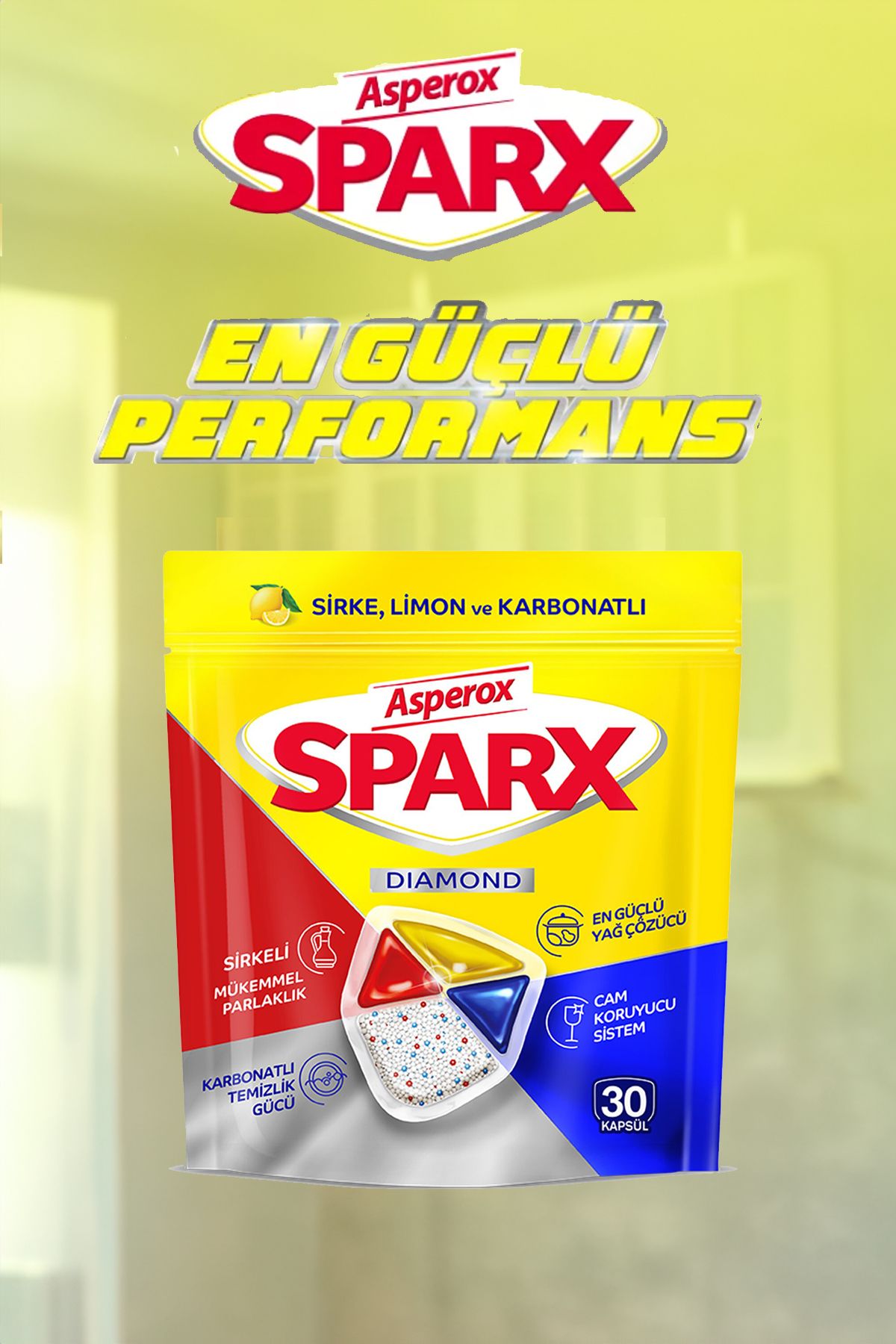 sparx 30'lu Tablet Asperox yüzey temizleyici paketi