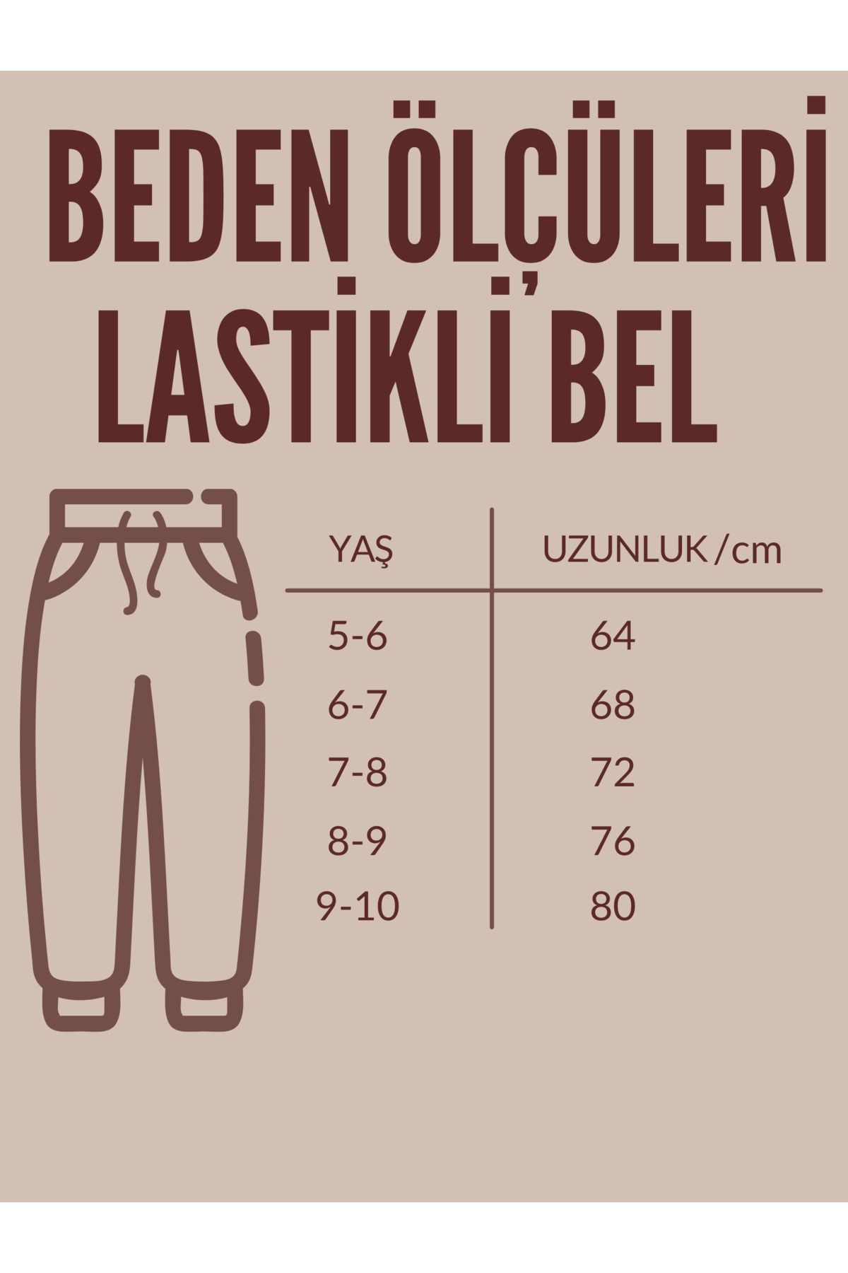 6/10 YAŞ ERKEK PANTOLON OKULLUK GABARDİN LASTİKLİ GRİ