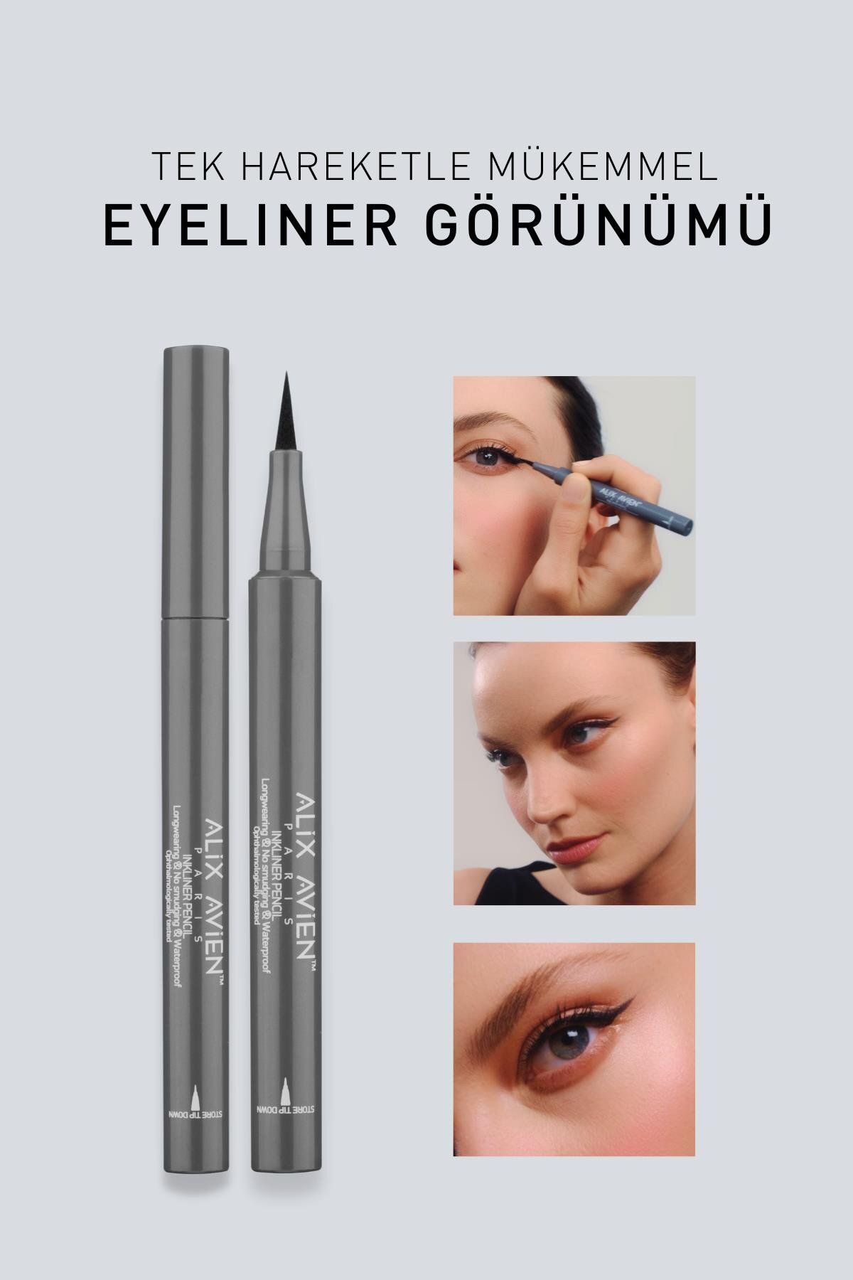 Inkliner Eyeliner Pencil Black - Ekstra Siyah - 24 Saat Kalıcı Etkili Göz Kalemi