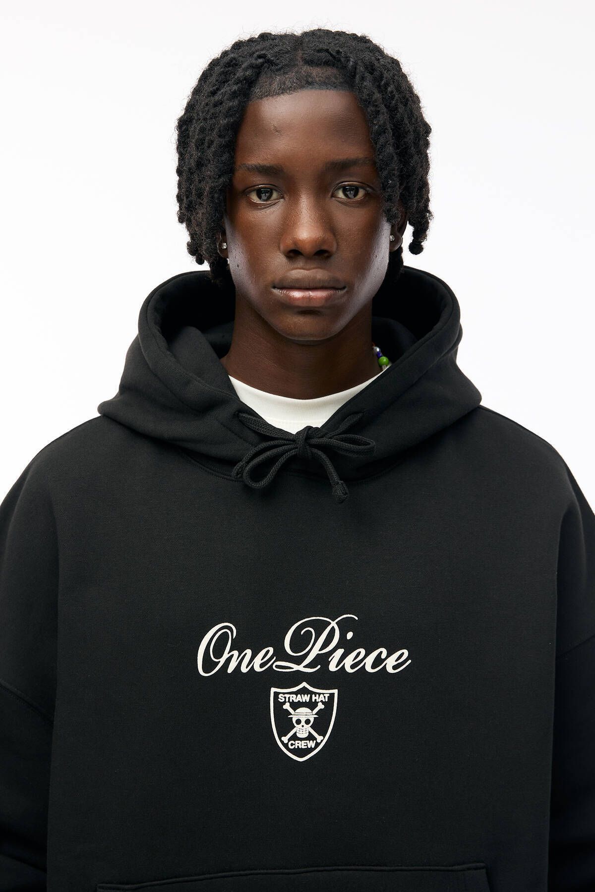 One Piece baskılı kapüşonlu sweatshirt