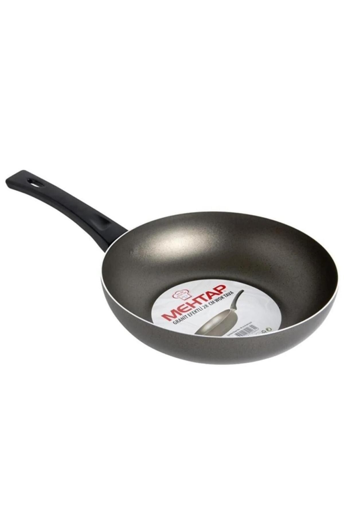 Mehtap Gri Granit Wok Tava 28Cm