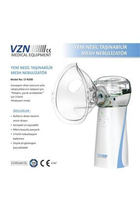 Taşınabilir Yeni Mesh Nebulizatör Şarjlı,kademe Ayarlanabilir 3 Kademeli(LT-N200) Image 0