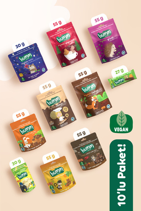 Organik Vegan Tatlı & Tuzlu Atıştırmalık Paketi - 10 adet (10 çeşit) Image 0