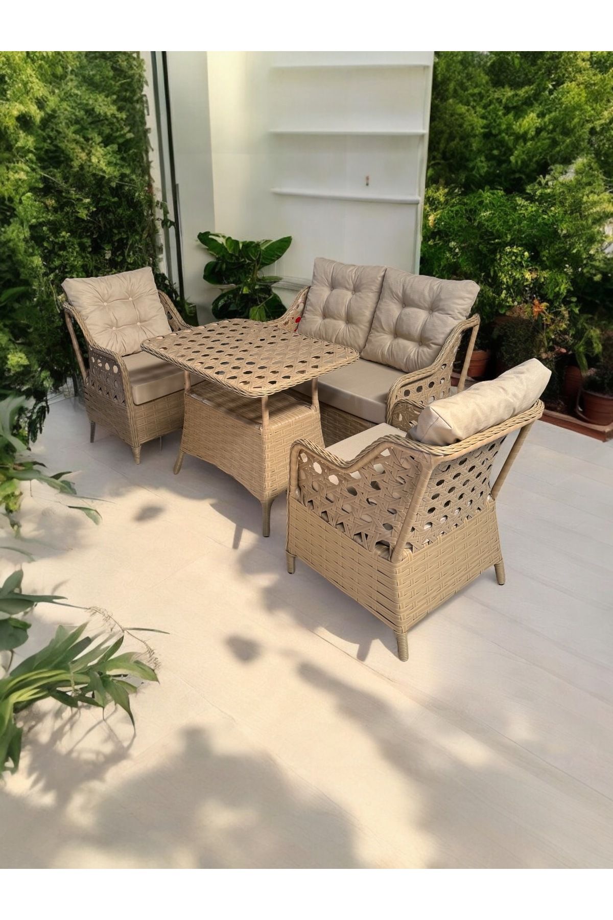 Sasha Premium Rattan Balkon Takımı