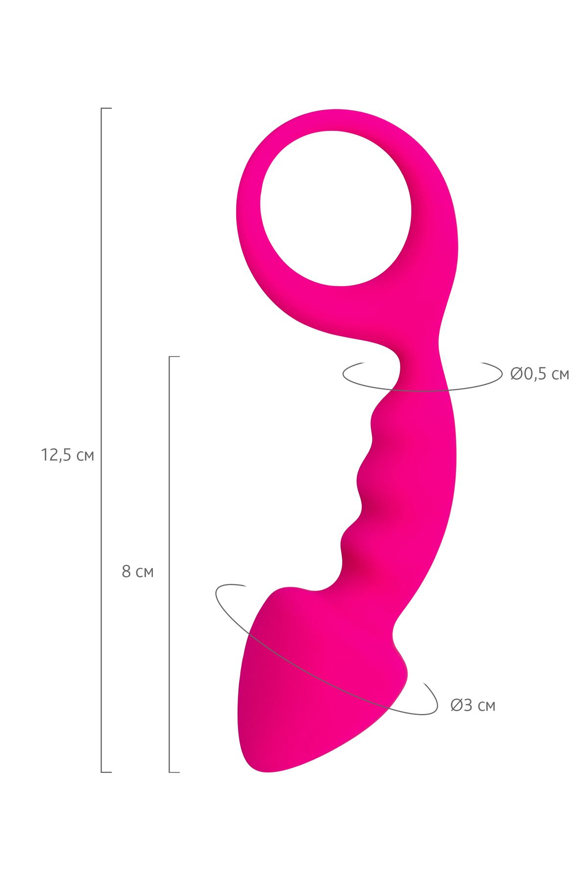 ToDo by Toyfa Bong anal kılıf, silikon, pembe, 12,5 cm, Ø 2,5 cm