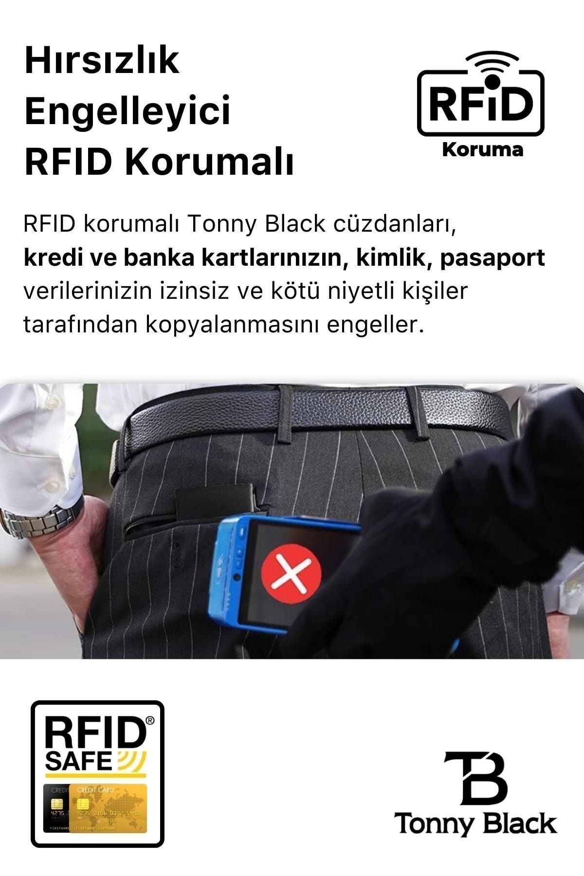 Orijinal Otomatik Mekanizmalı Kutulu Rfid Korumalı Hırsızlık Engelleyici Para & Kartlıklı Cüzdan