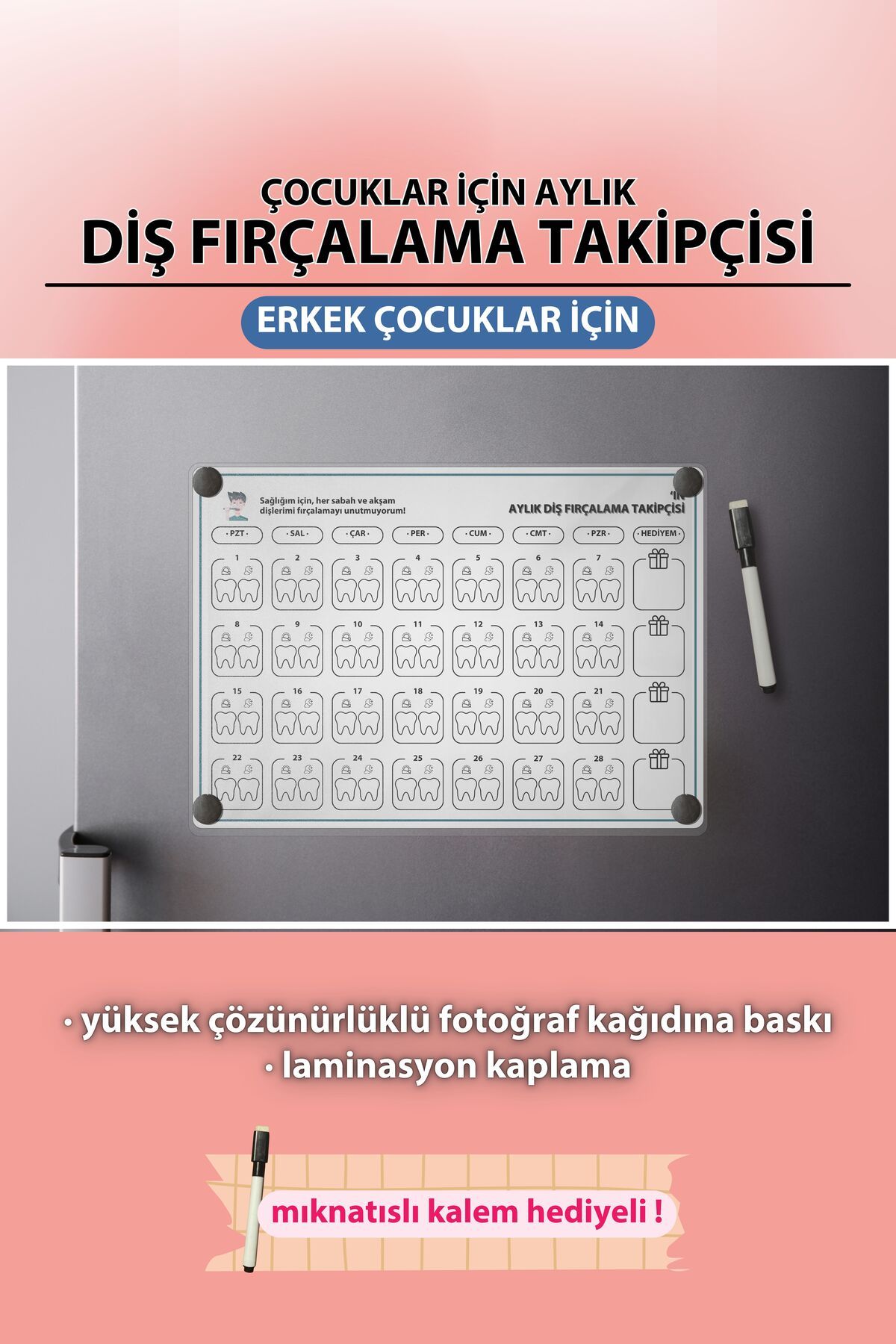 Erkek Çocuklar İçin Diş Fırçalama Takipçisi