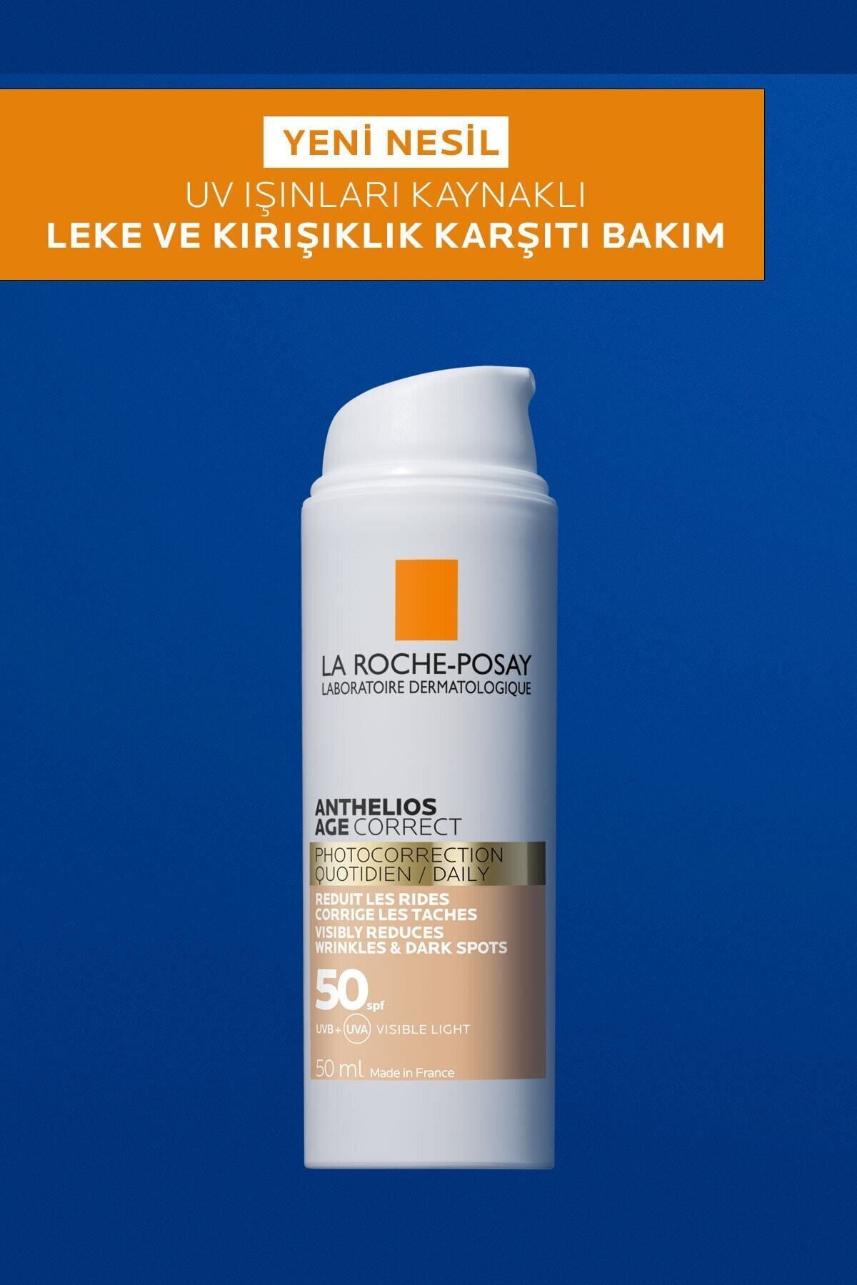 Anthelios Age Correct Spf50 Renkli Kapatıcı Özelliğe Sahip Yüz Güneş Kremi 50 ml