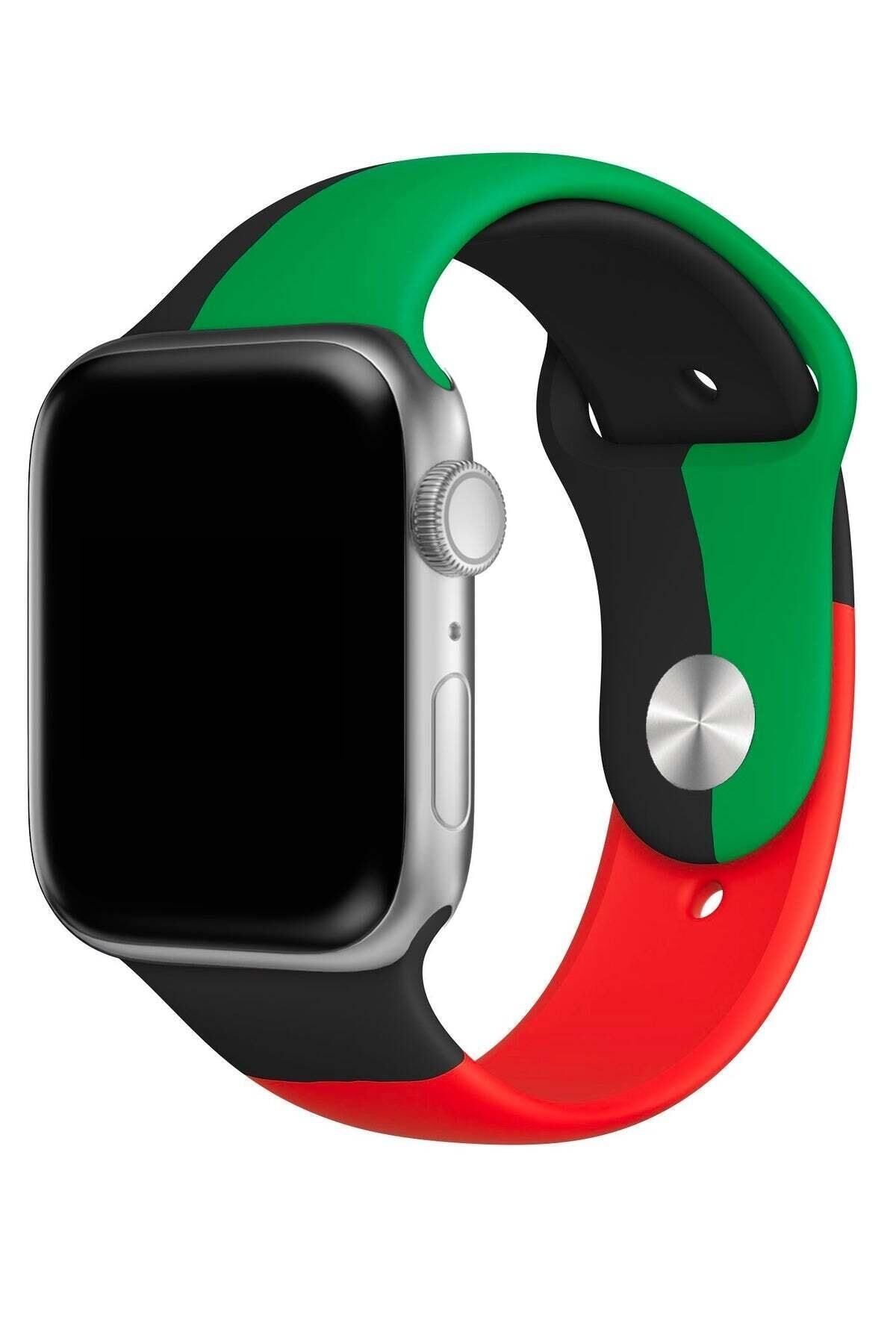 Apple Watch 41/40/38 Mm Series 10/9/8/7/6/5/4/3/se Kordon Kayış Strap Kaliteli Spor Klasik Slikon