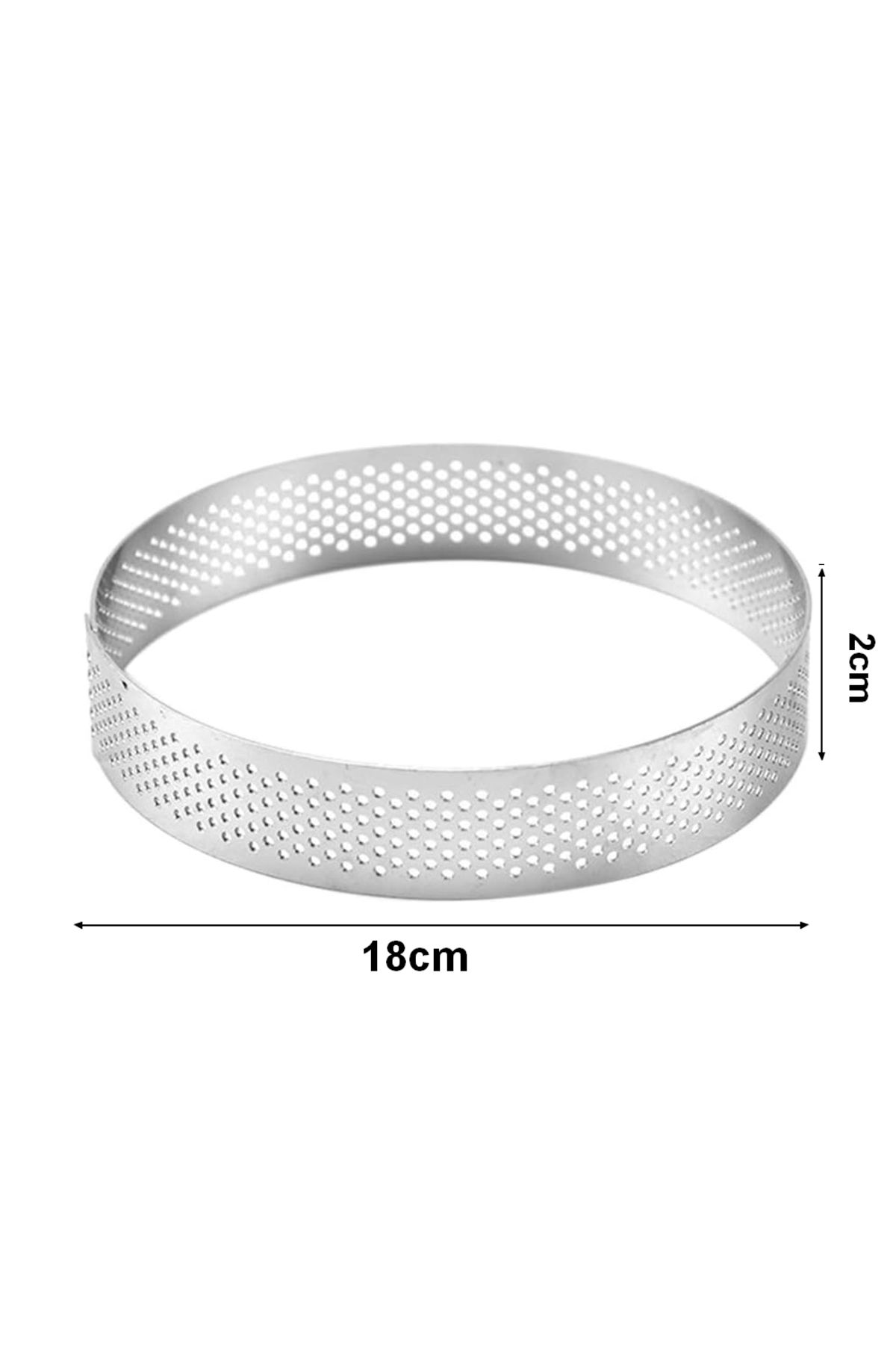 Narkalıp Yuvarlak Delikli Tart Kalıbı Çap 18cm Derinlik 2cm