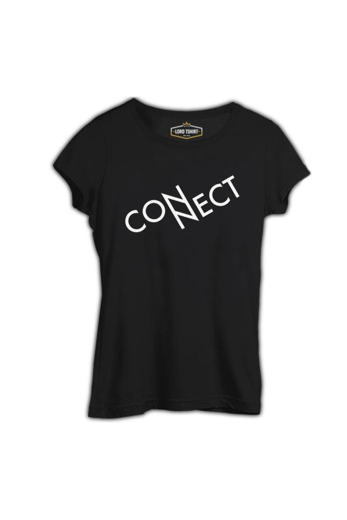 Lord T-ShirtConnect With NSiyah Kadın Tshirt