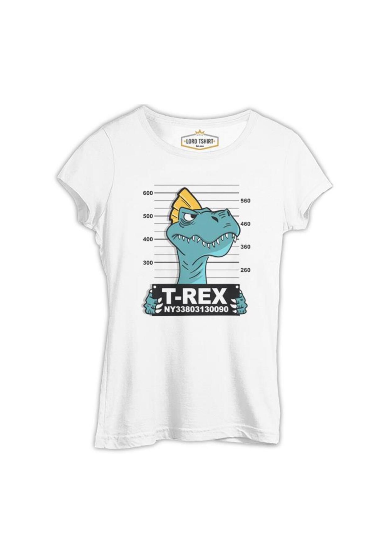 Lord T-ShirtWanted - TrexBeyaz Kadın Tshirt