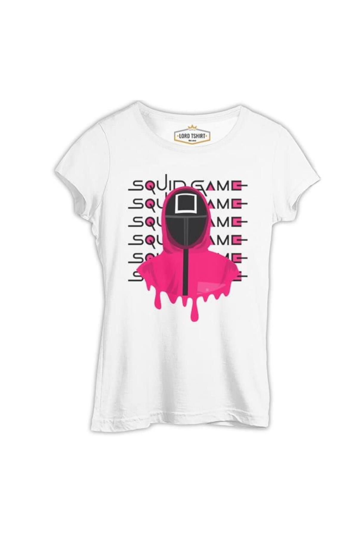 Lord T-ShirtSquid Game -Kare Beyaz Kadın Tshi...