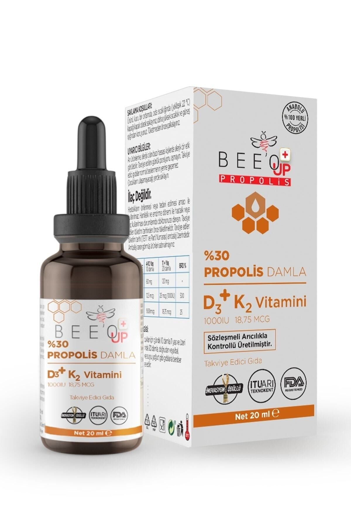 BEE'OUp Propolis D3+k2 Damla