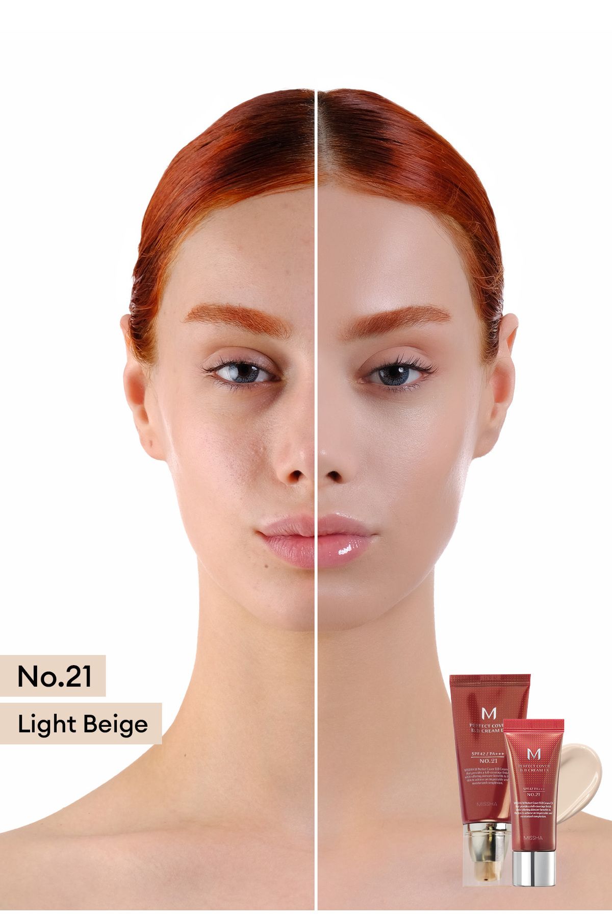 Mükemmel Kapatıcılık Sunan Çok Fonksiyonlu M Perfect Cover BB Cream Ex SPF42/PA+++ No.21 (50ml)