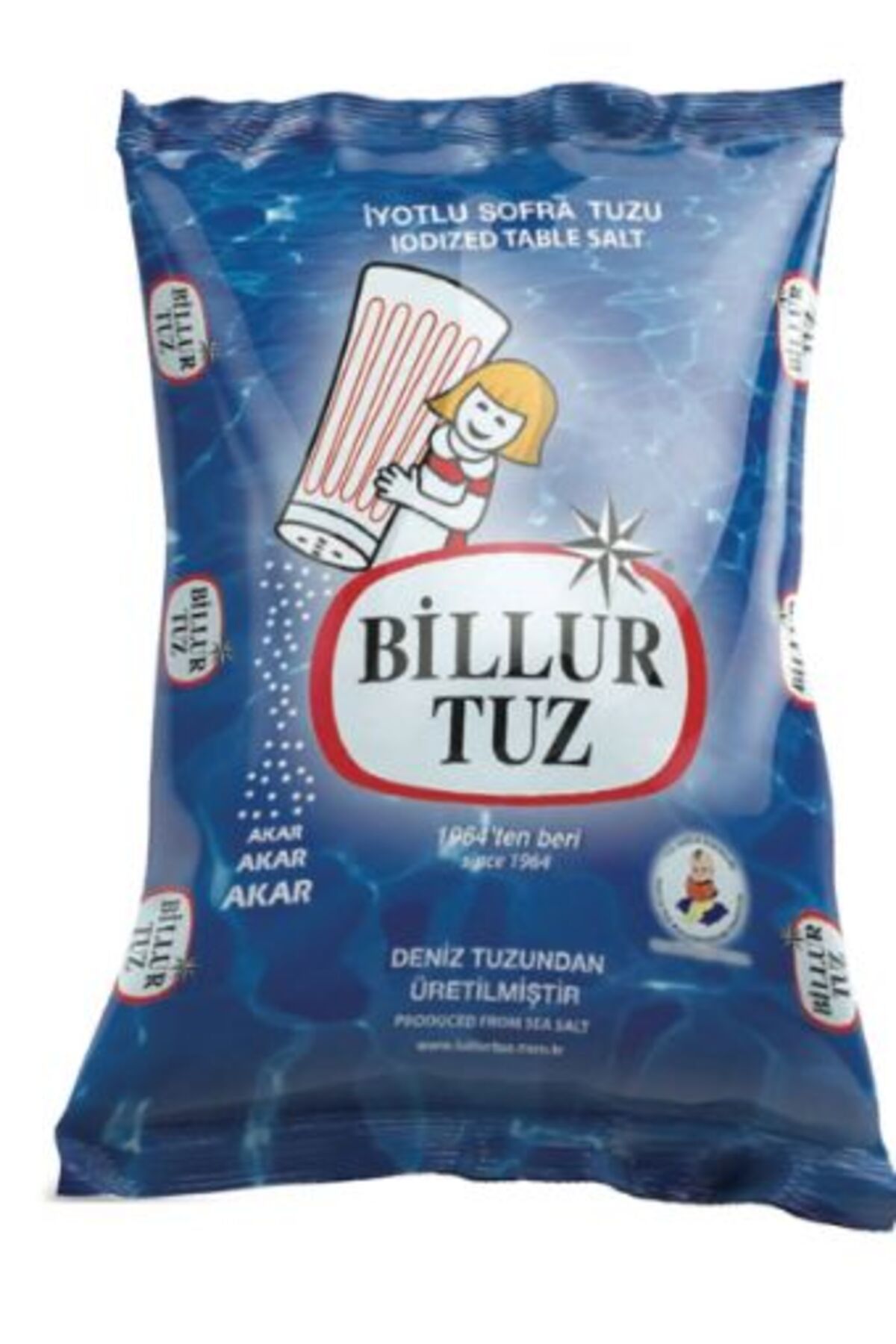 Billur İyotlu Tuz Poşet 750Gr. (6'LI)