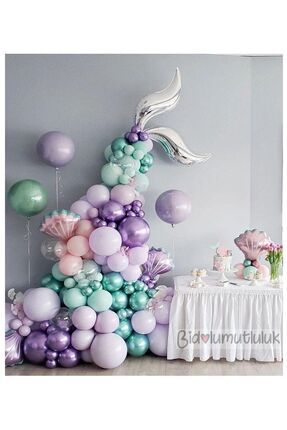 Deniz Kızı Konsept Metalik Balon Seti Image 0