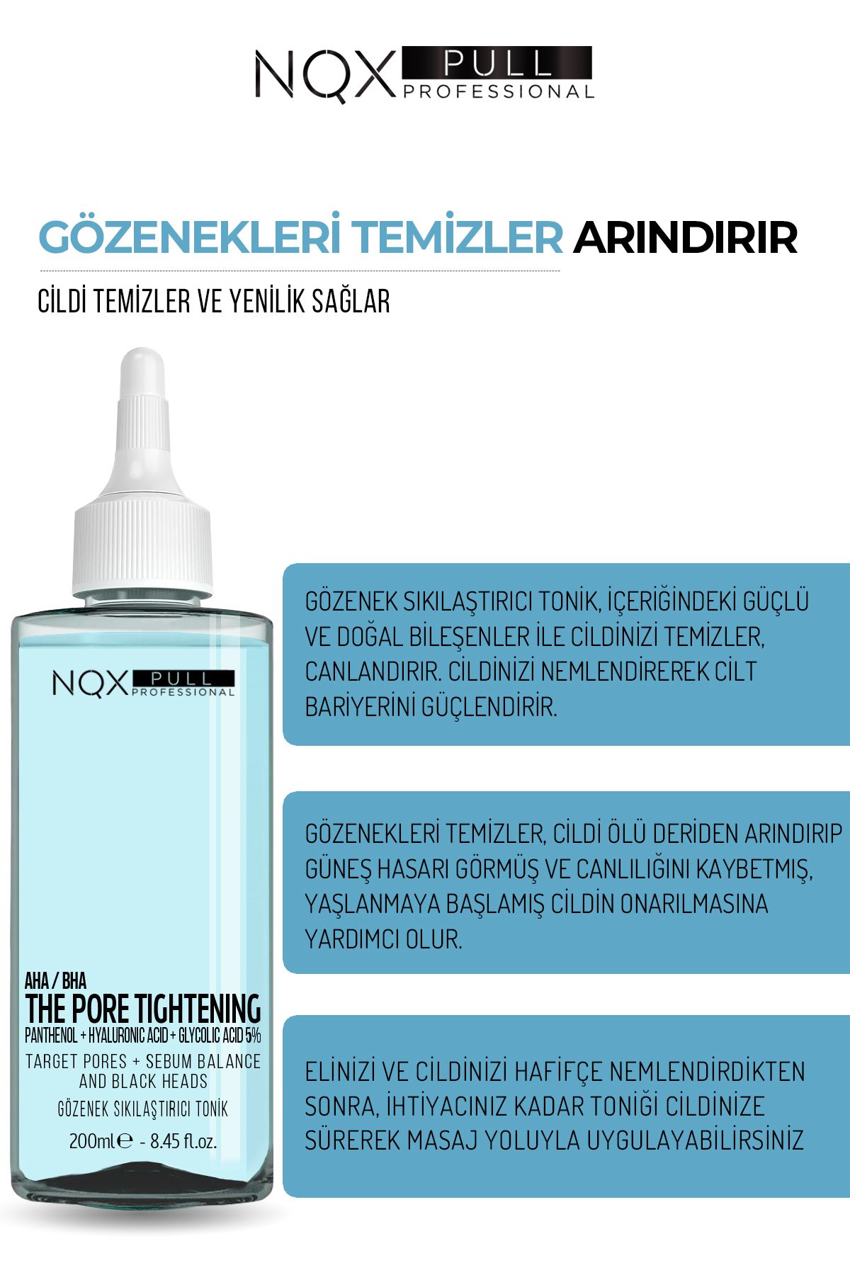 Canlandırıcı Ve Gözenek Sıkılaştırıcı Tüm Ciltler Için Glikolik Asit Tonik Glycolic Acid5%aha Bha