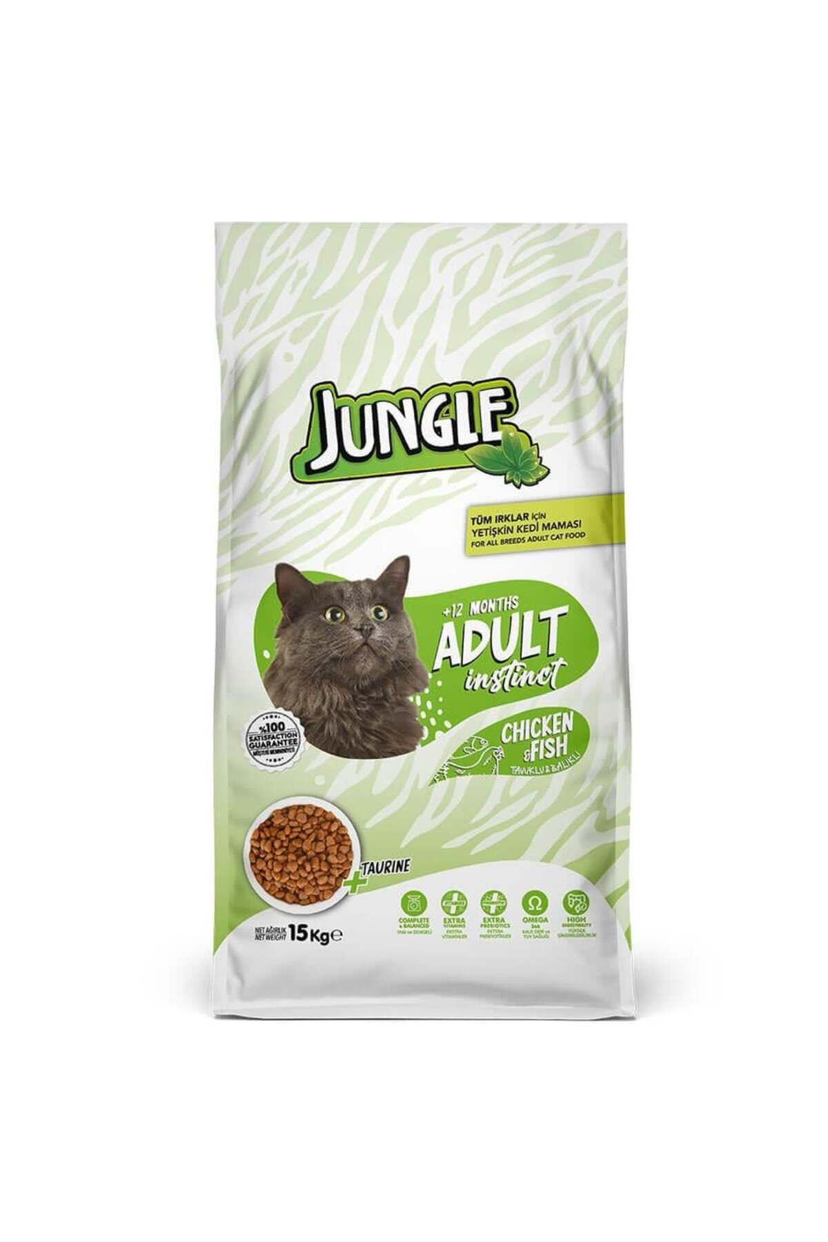 Jungle Tavuklu Balıklı KediMaması 15 Kg