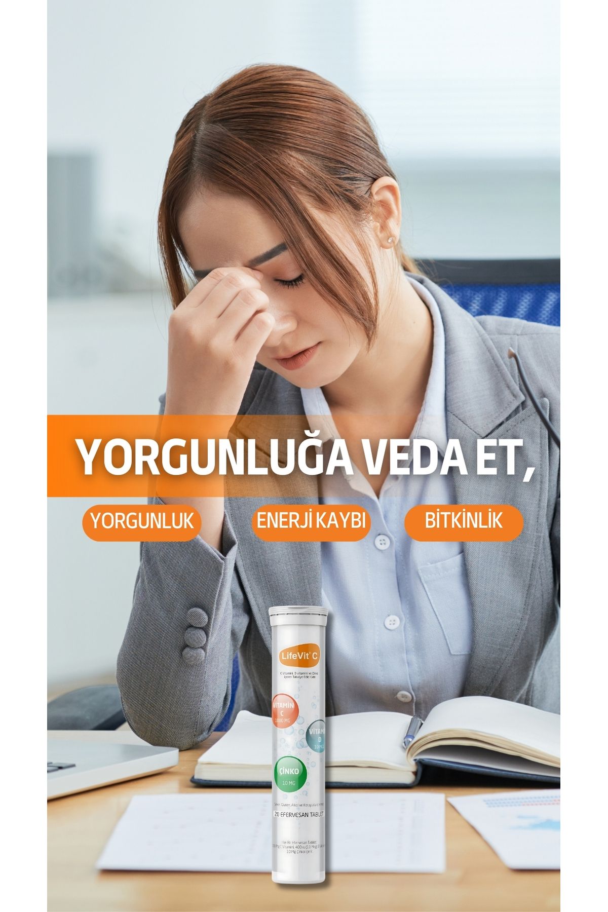 C 1000 Mg 20 Efervesan Tablet - C Vitamini I D Vitamini I Çinko ı =20 Günlük Kullanım