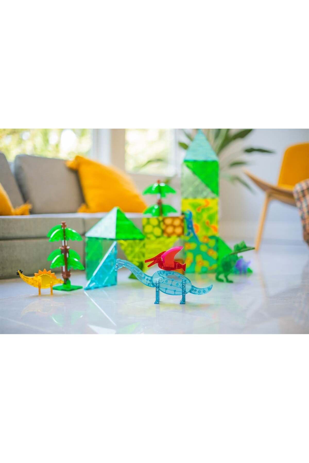 Magna-tiles - Dinozor Dünyası - 50 Parça - Xl