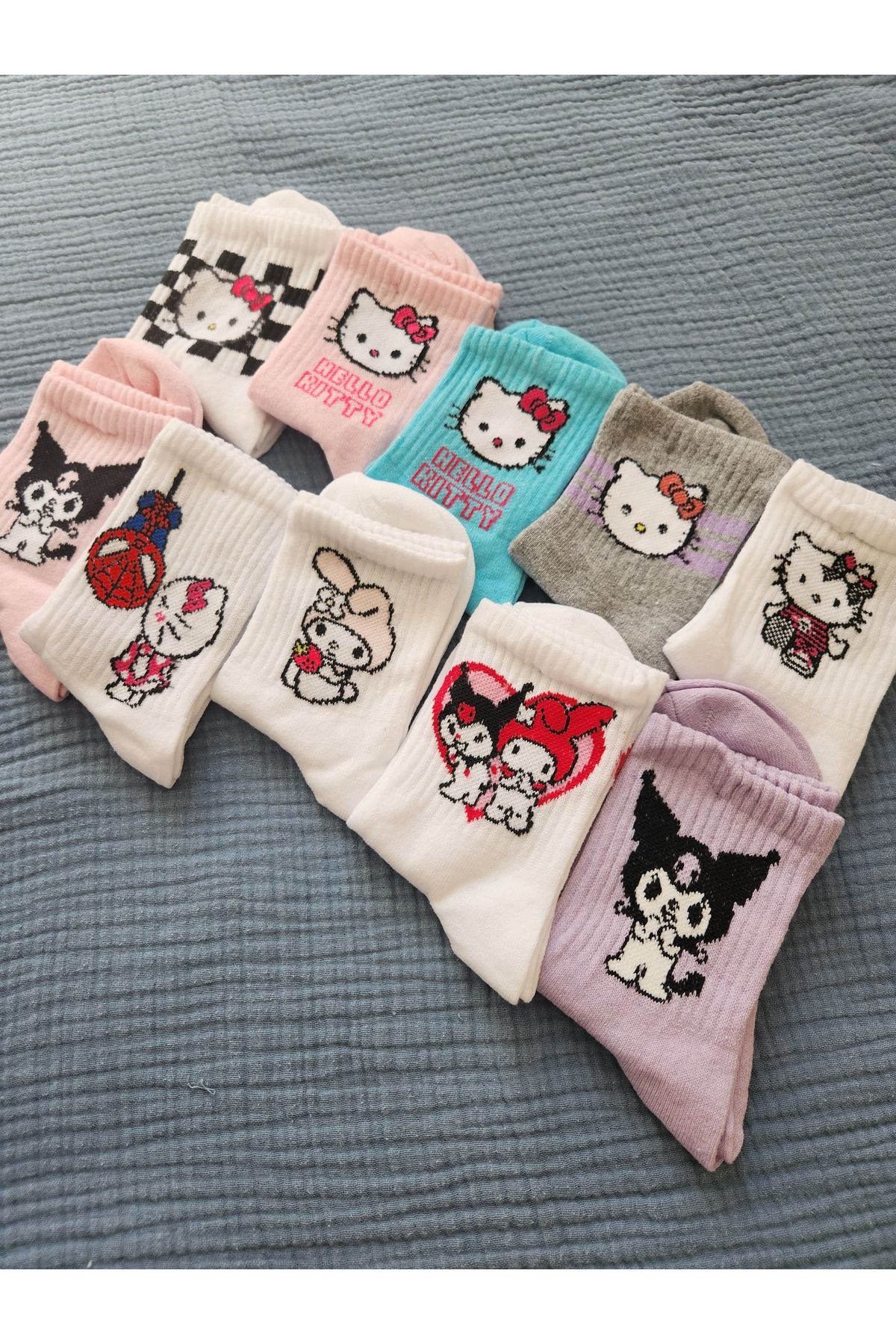 Ervastore Hello Kitty,Kuromi, Spiderman desen...