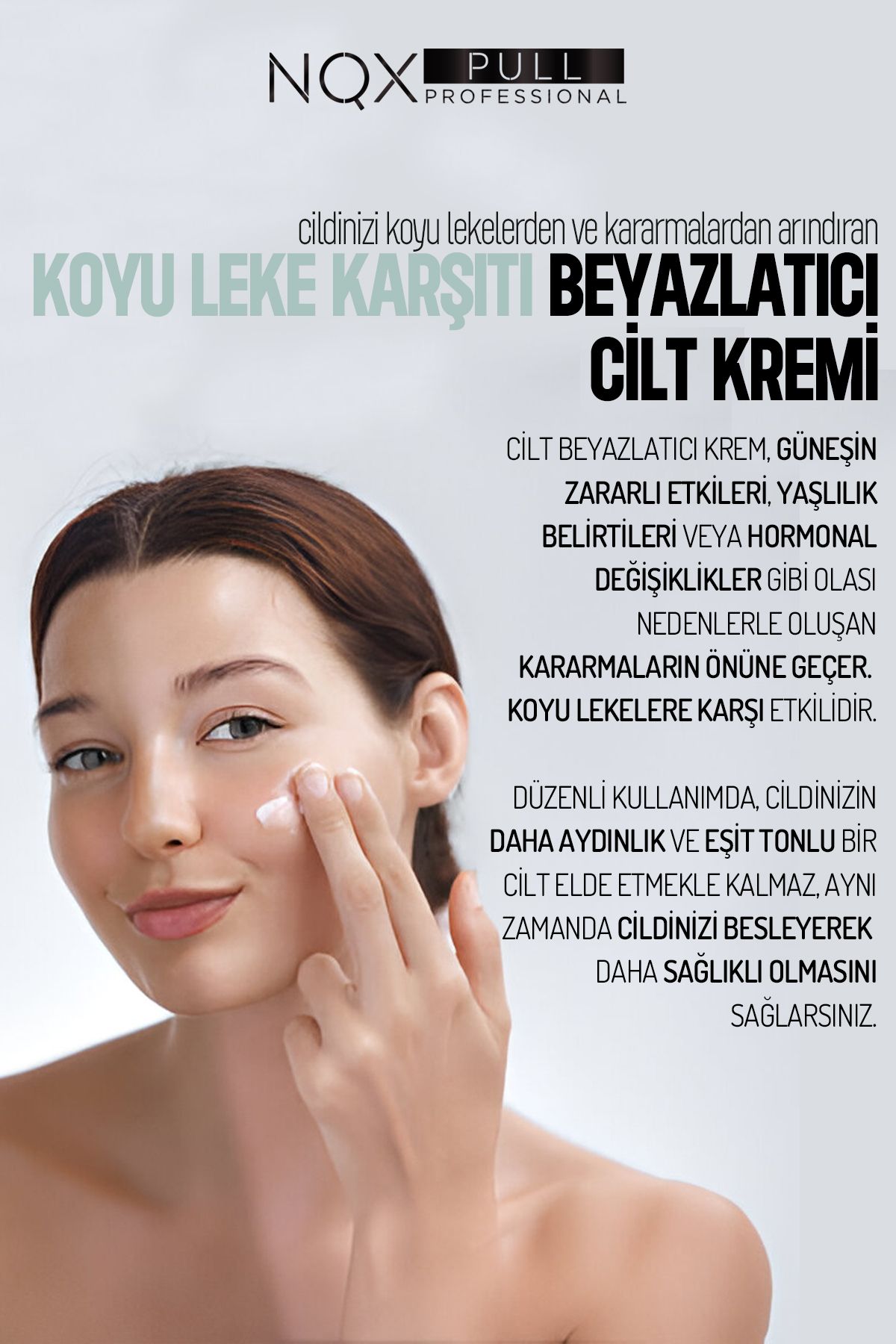 Cilt Beyazlatıcı Aydınlatıcı Glutatyonlu Leke Karşıtı Krem Kolajen, Niacinamide & Kojik Asitli