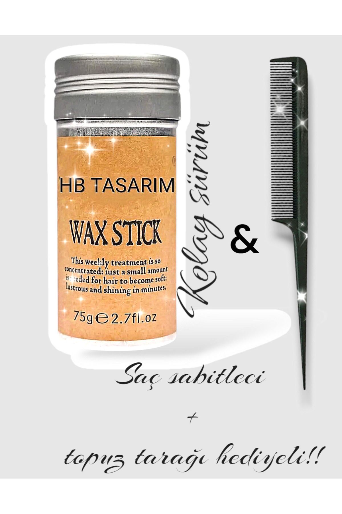 hbtasarimHair Wax Stick SaçŞekillendirici, Sa...