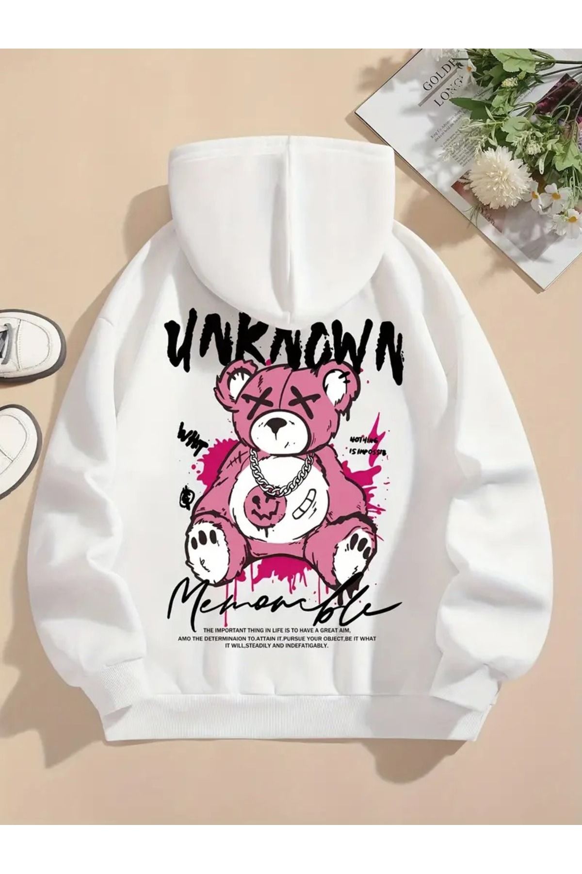 NEVERMIND Unisex UnknowmBaskılı Oversize Bask...