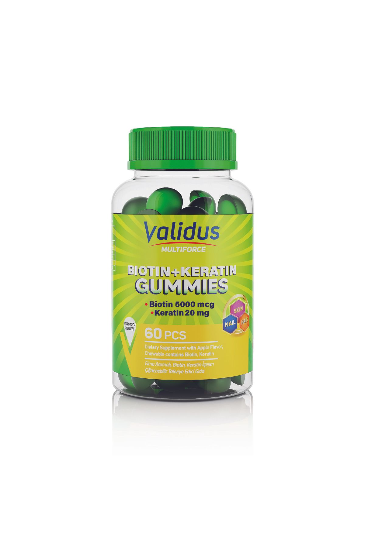 ValidusMultiforce Biotin +Keratin 60 Gummies