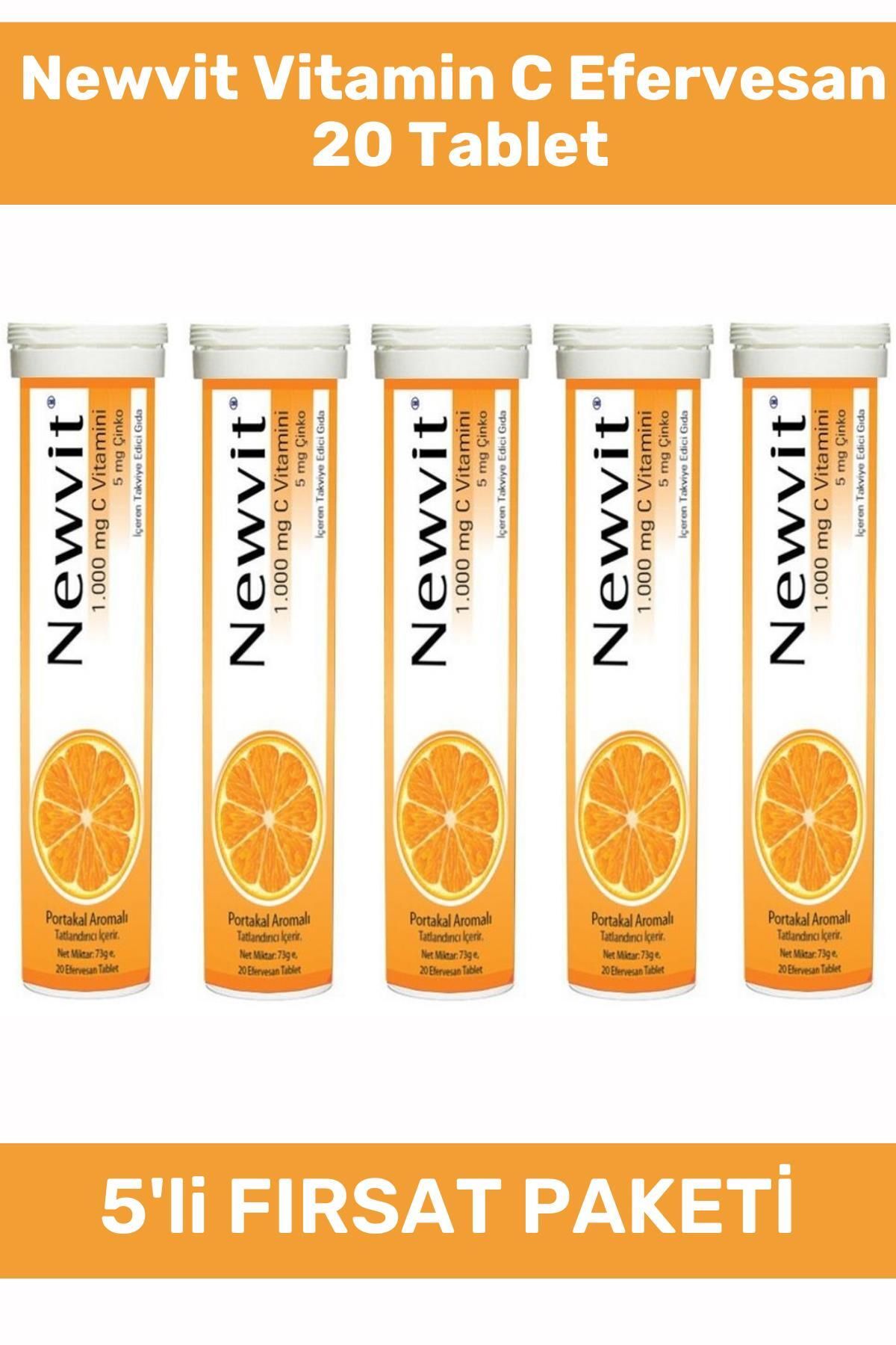 Newvit Vitamin C Efervesan 20Tablet - 5 Adet