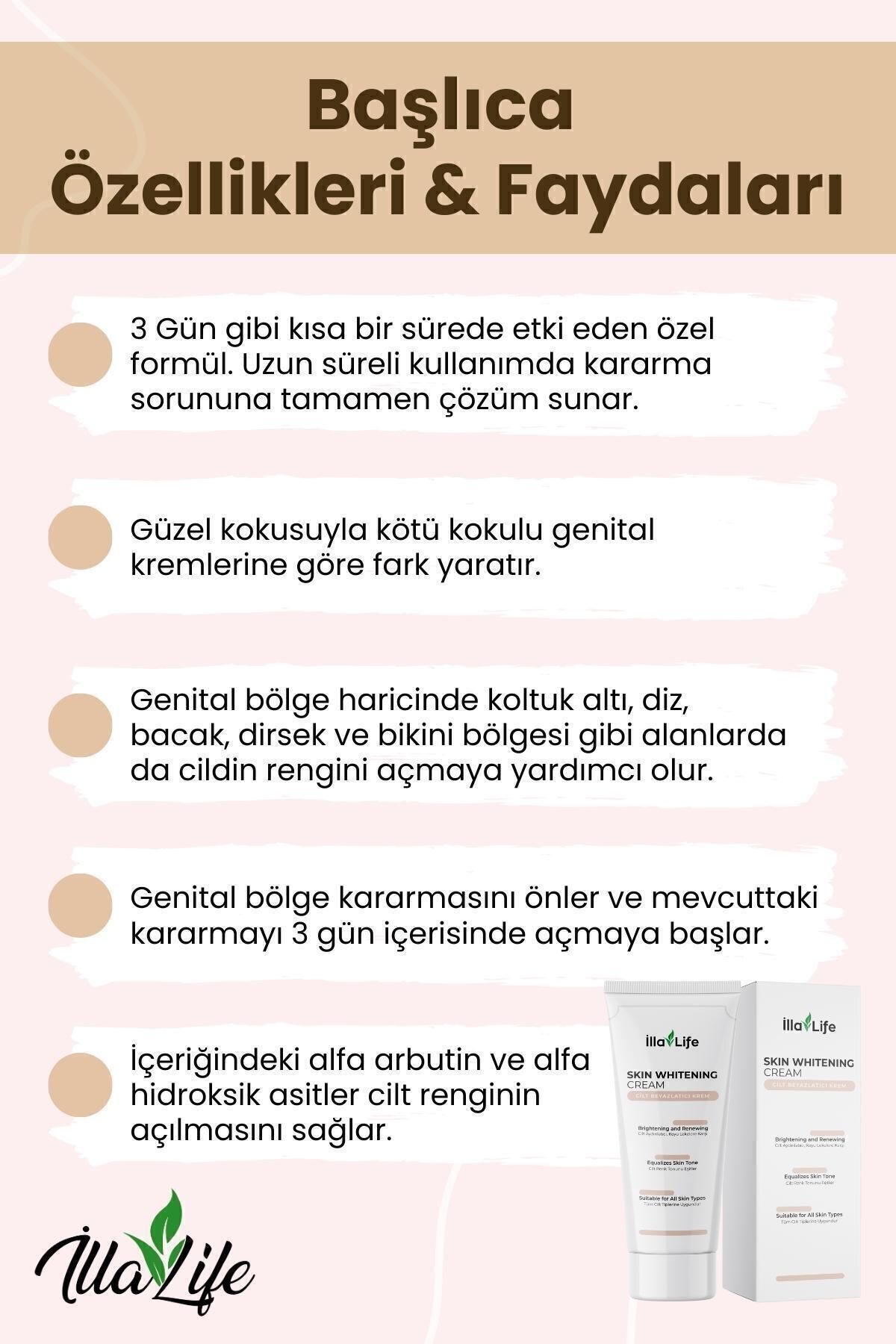 Güzel Kokulu & Etkili Genital Bölge Beyazlatıcı Krem Özel Bölge Kararması Karşıtı Aydınlatıcı Krem