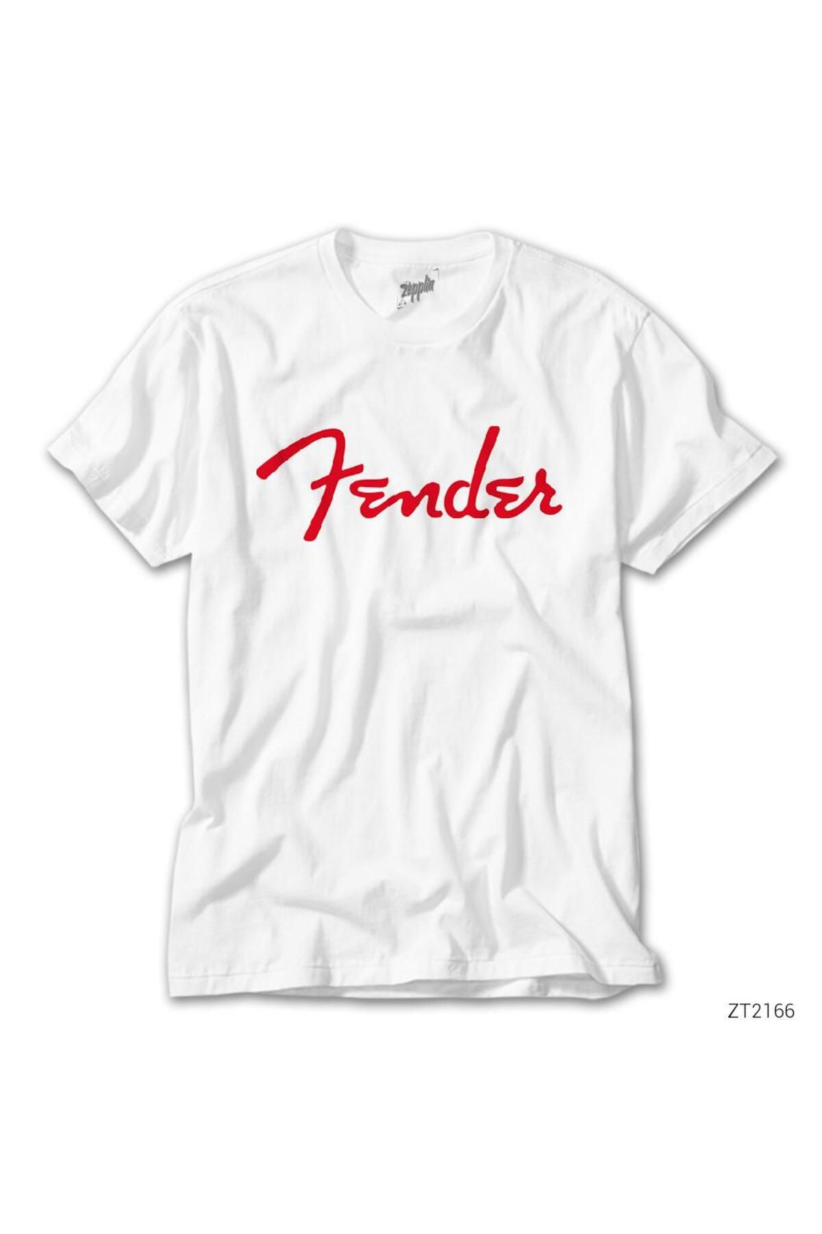 wuqhu Fender Logo 2 BeyazTişört