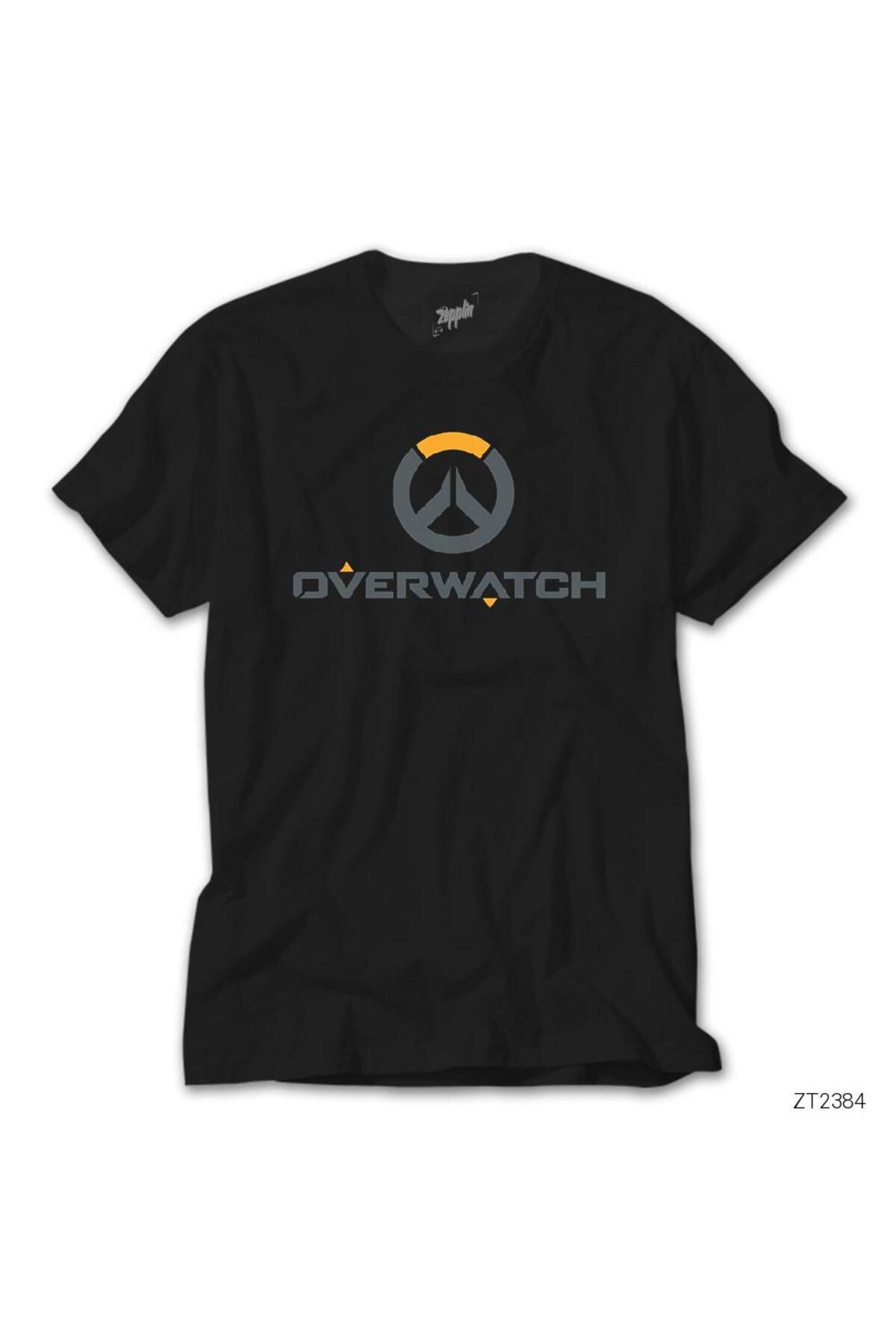 wuqhu Overwatch Logo 2 SiyahTişört