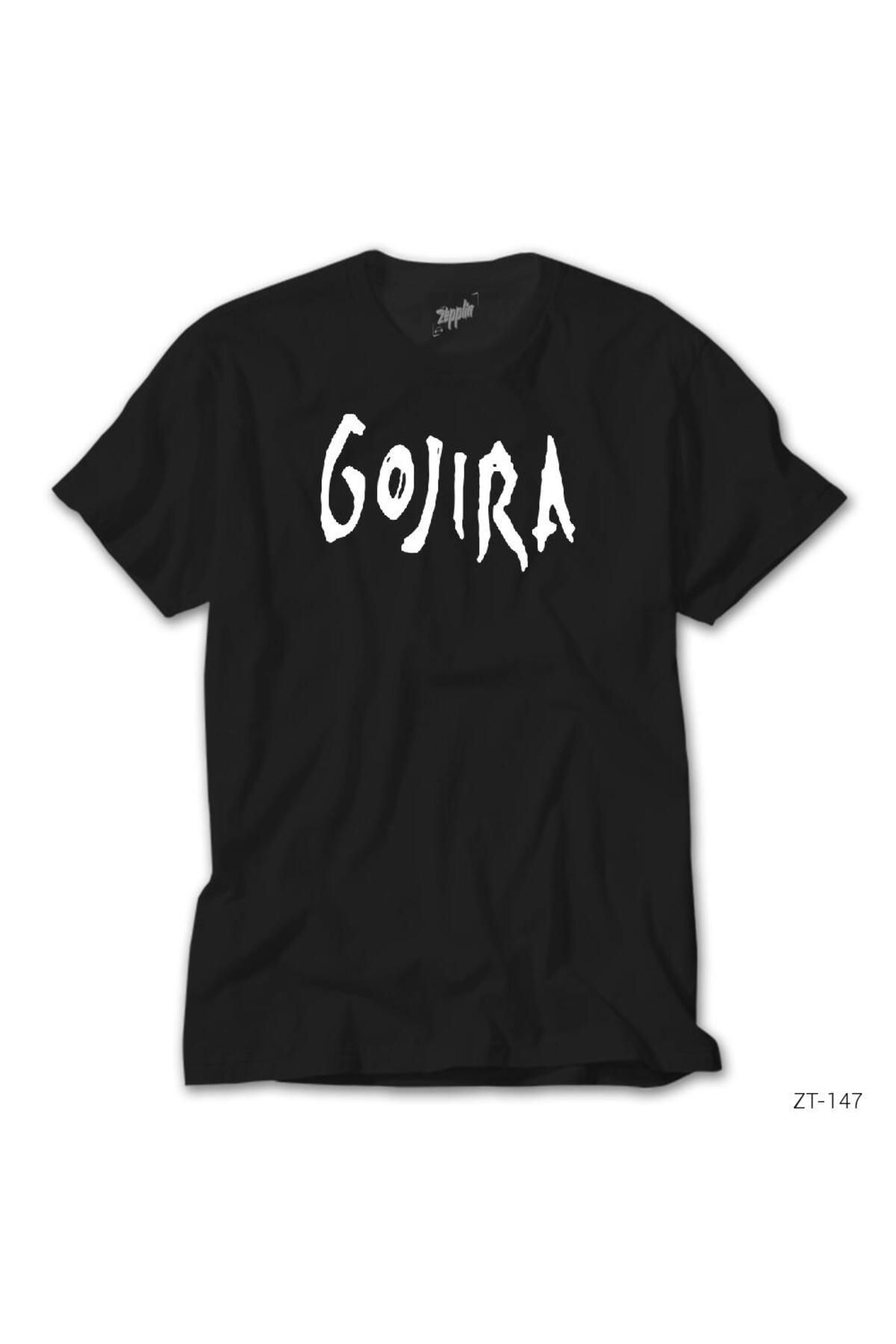 wuqhu Gojira Logo SiyahTişört