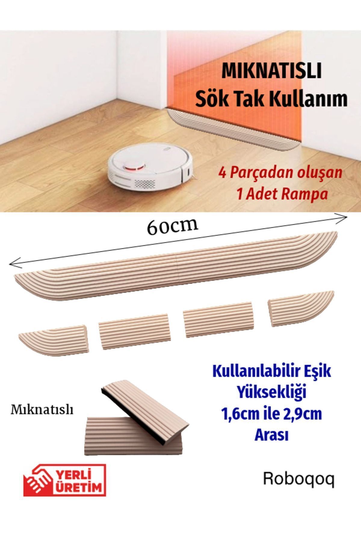1.6cmx60cm آهنربا رنگ پوست ربات ربات ربات شیب دار را از بین برد.
