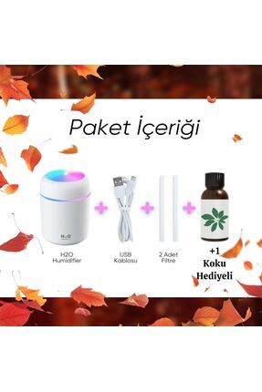 Şarjlı Hava Nemlendirici, Kablosuz Kullanıma Uygun. Aroma Koku Dagıtıcı Image 0