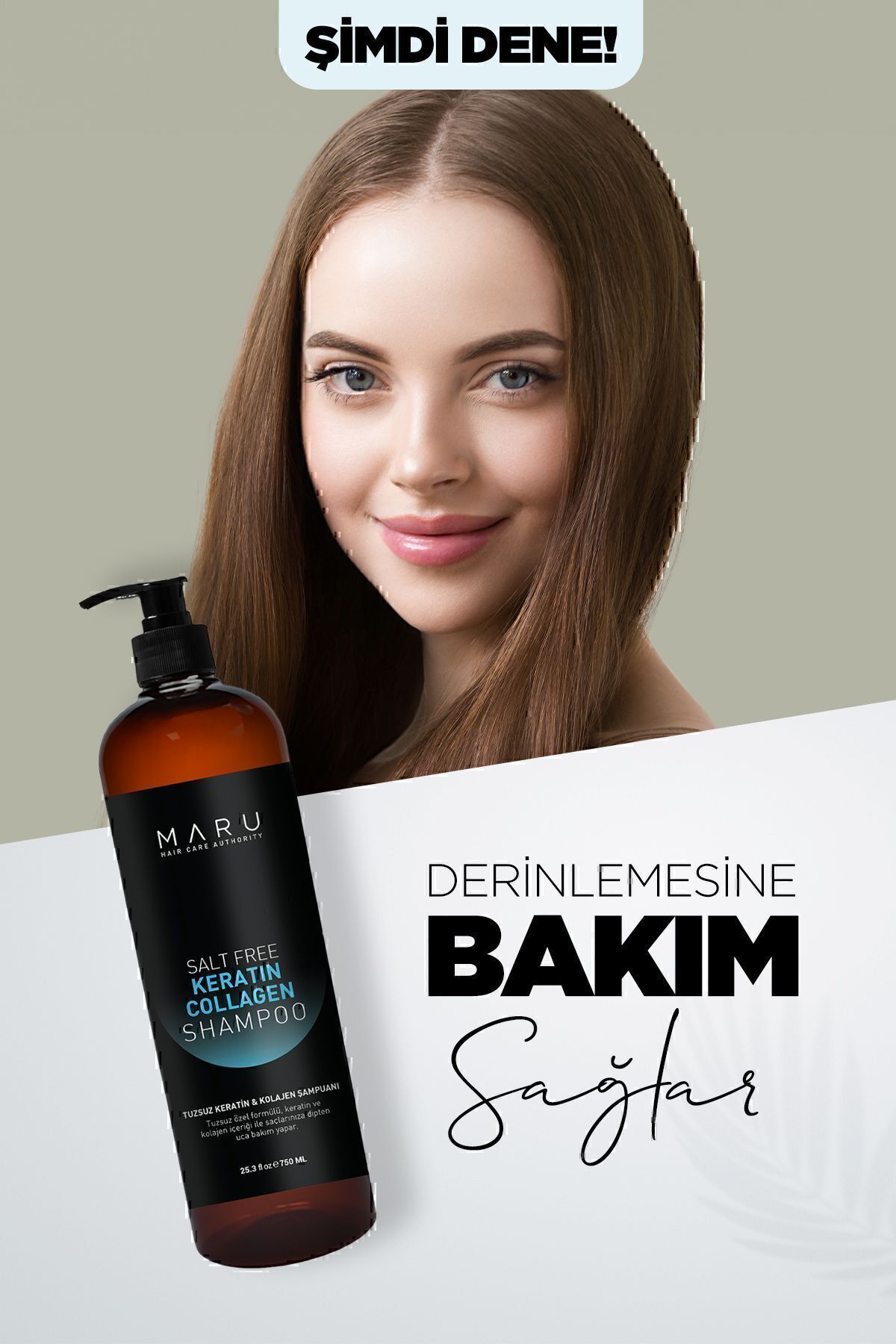 MARU Tuzsuz Keratin Ve Kolajen Bağ Onarıcı Bakım Şampuan 750 ml