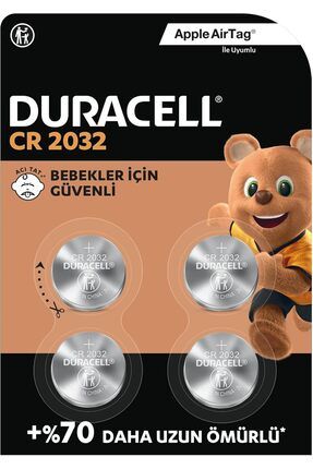 CR 2032 Lityum Düğme Pil (4’lü paket) 3V, (CR2032) Image 0