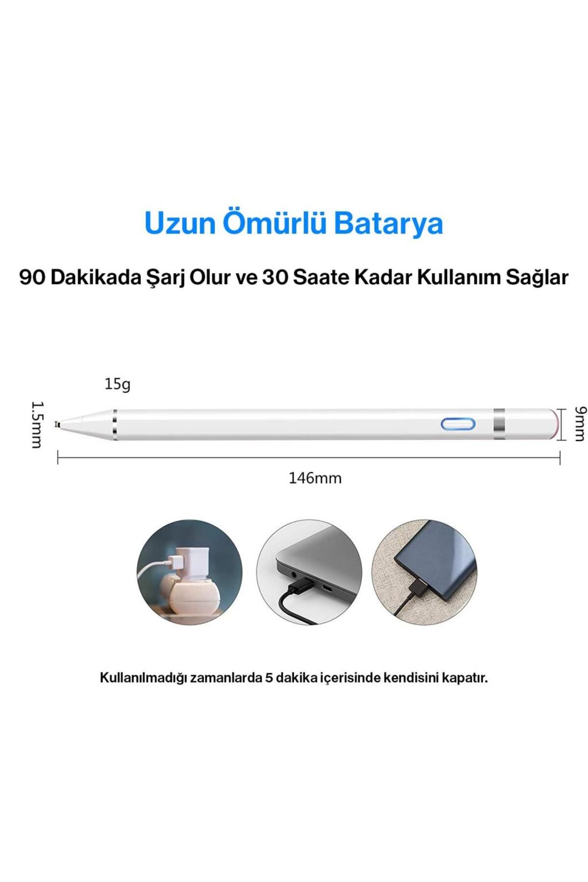 Tüm Cihazlar Ile Uyumlu Stylus Hassas Yazı Çizim Kalemi 2. Nesil