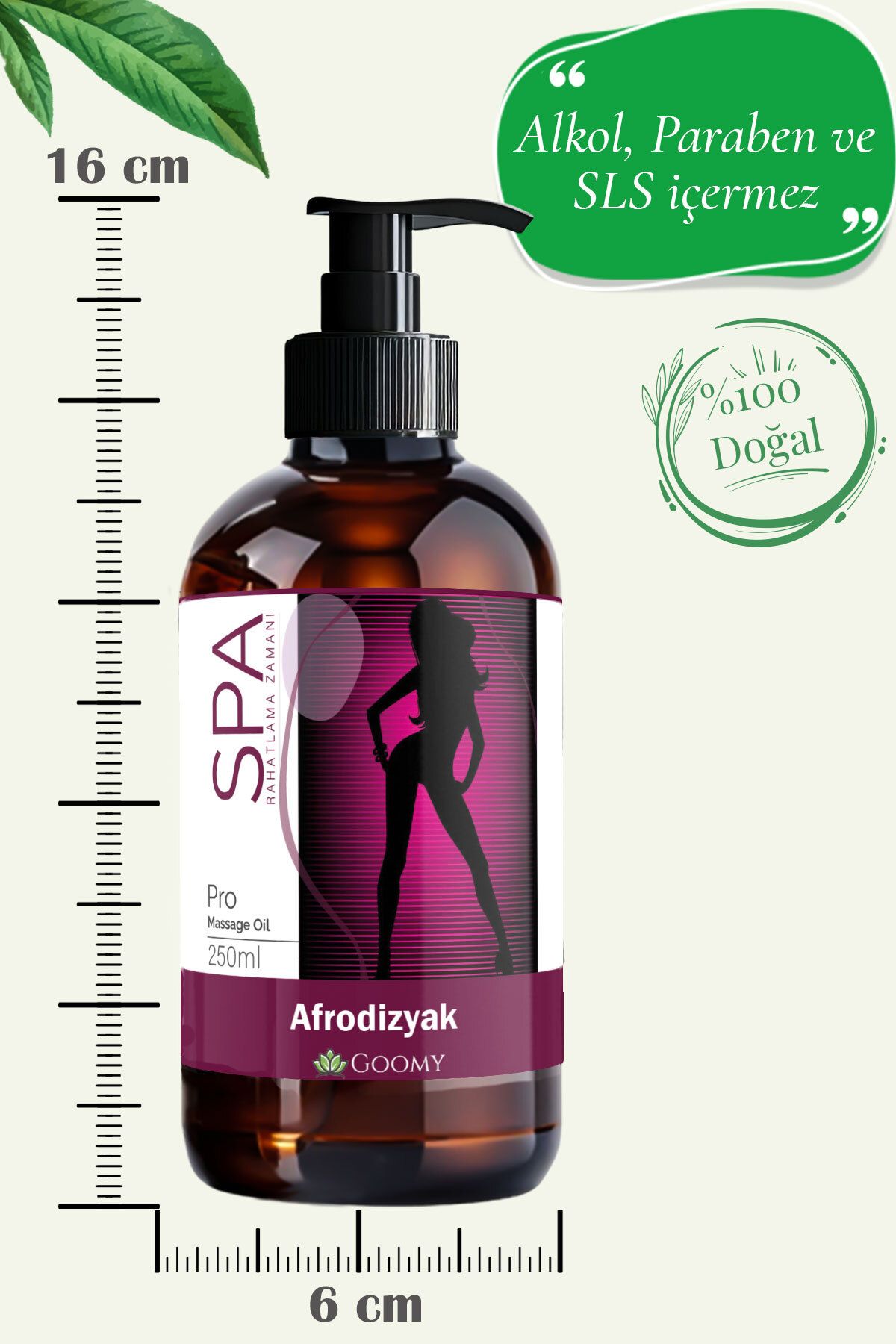 Doğal Afrodizyak Masaj Yağı Spa Serisi Aromaterapi ve Rahatlatıcı,Nemlendirici 250 ml