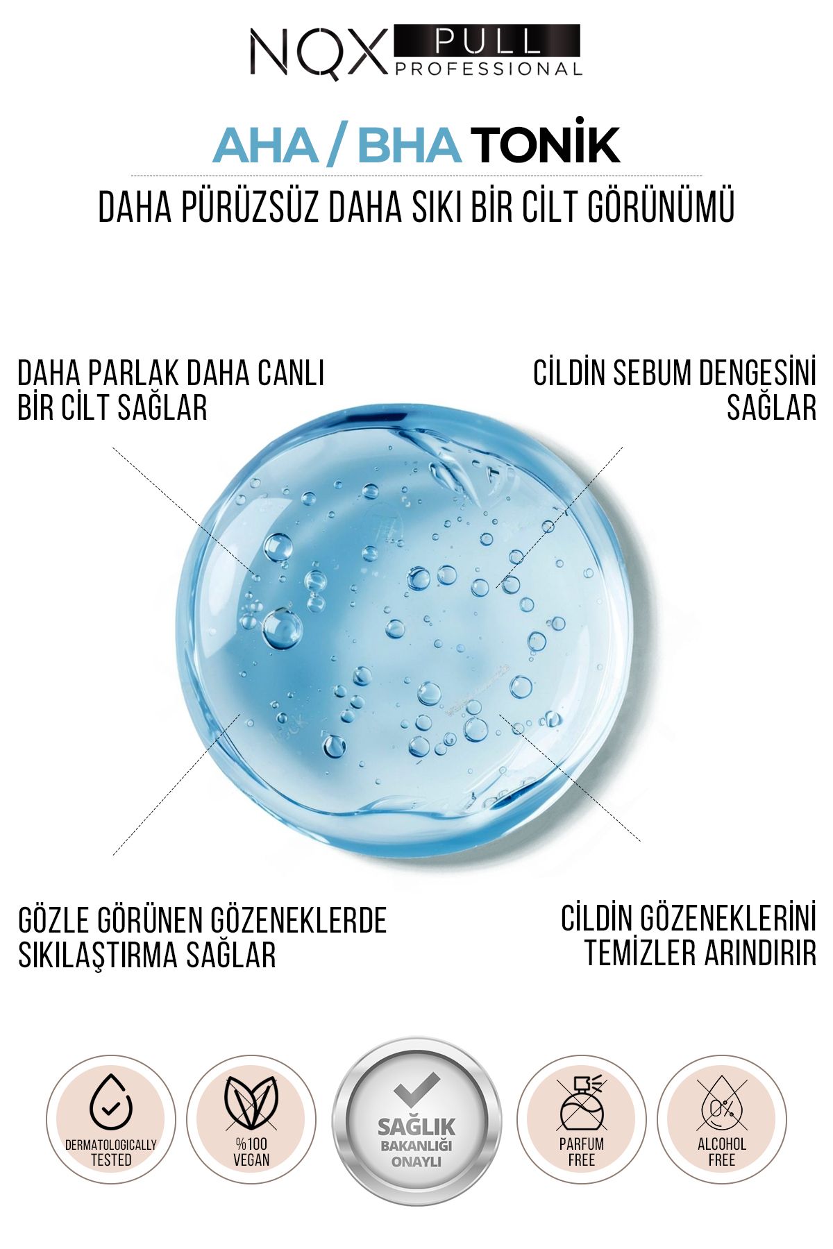 Canlandırıcı Ve Gözenek Sıkılaştırıcı Tüm Ciltler Için Glikolik Asit Tonik Glycolic Acid5%aha Bha