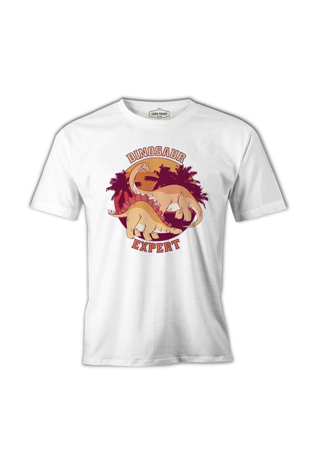 Lord T-ShirtDinosaur ExpertBeyaz Erkek Tshirt