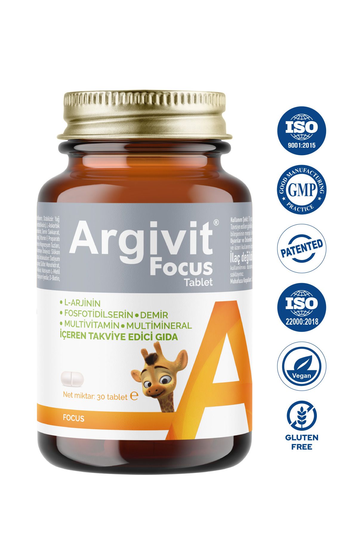 Focus Fosfatidilserin, L-arjinin, Multivitamin Ve Multimineral Tablet 30 Adet