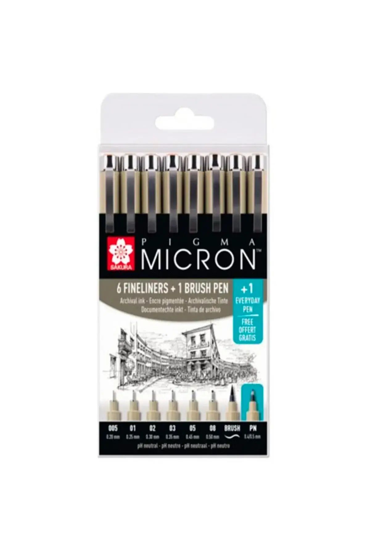 Sakura Pigma Micron 7 1Teknik Çizim Kalemi /...