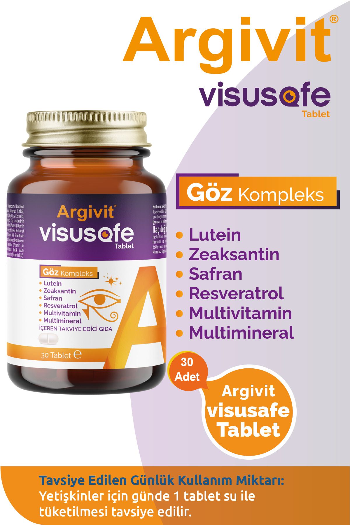 ArgivitVisusafe - Lutein,Zeaksantin, Safran,...