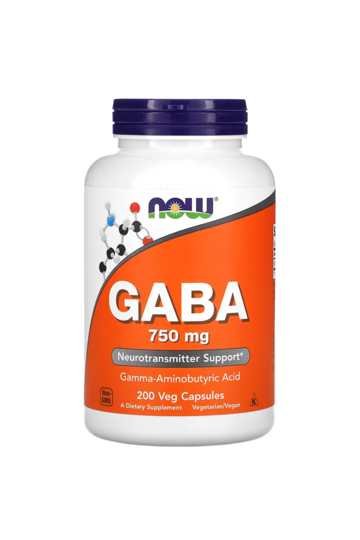 Now Foods , GABA, 750 mg, 200Veg Caps usa ver...