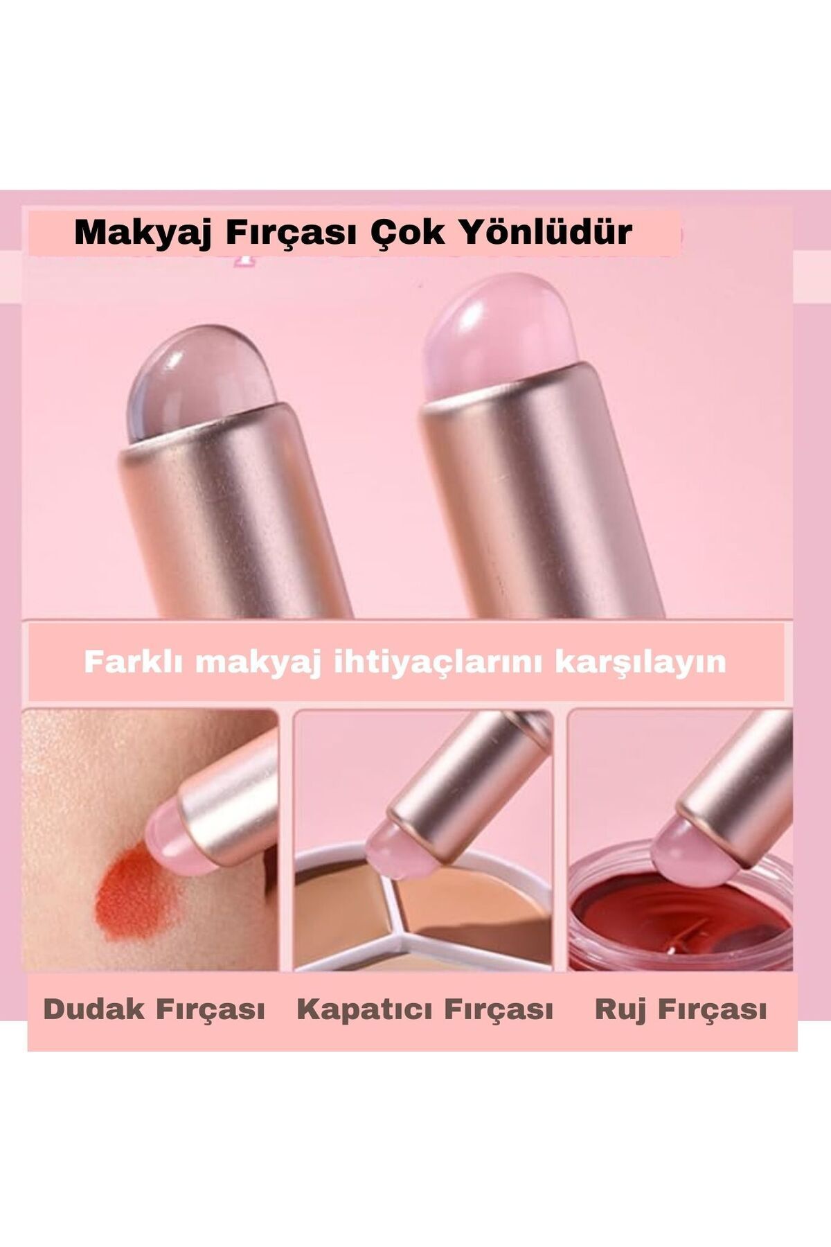 Silikon Ruj Dudak Göz Tırnak Fırçası Dolgun Pürüzsüz Parmak Boyama Aparatı Peeling Dudak Yenileme