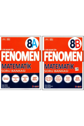 Fenomen 8. Sınıf Lgs Matematik Soru Bankası (A)+(B) Kitabı 2 Kitap Image 0