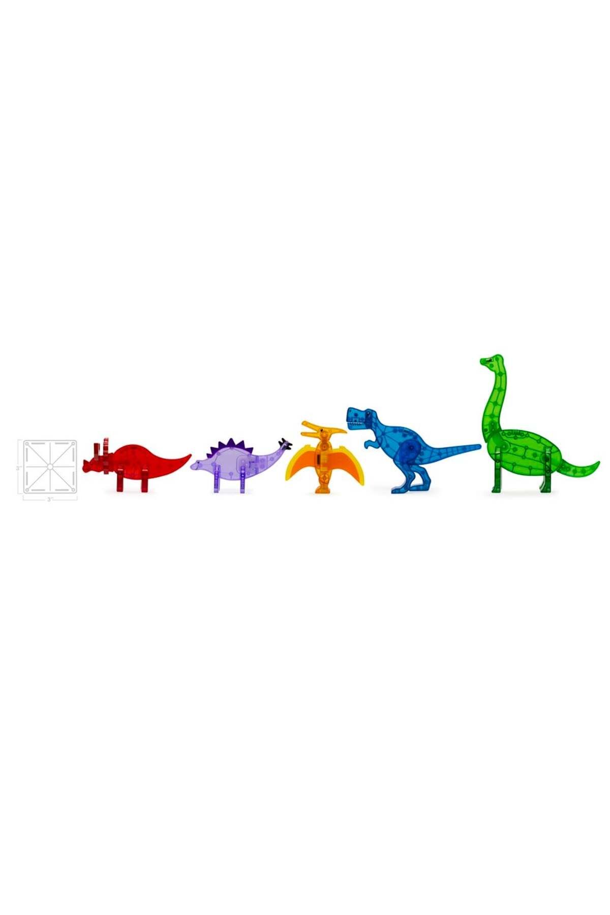 Magna-tiles - Dinozorlar - 5 Parça